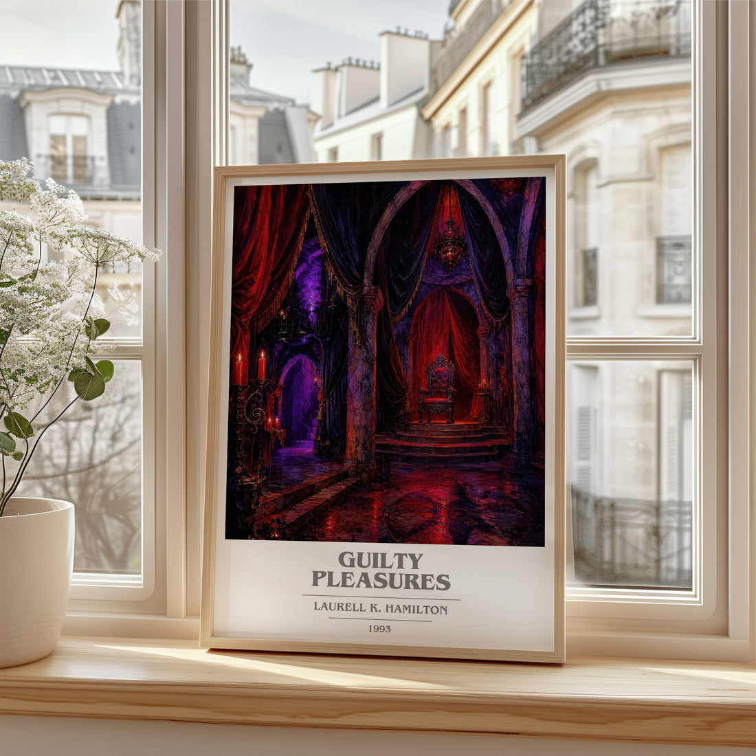 Guilty Pleasures book cover poster colour and style options – Laurell K. Hamilton book art