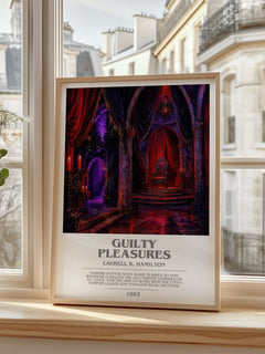 Guilty Pleasures bookish poster colour and style options – Laurell K. Hamilton book art