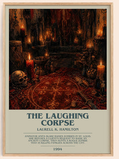 The Laughing Corpse bookish book poster by Laurell K. Hamilton – framed literary art print