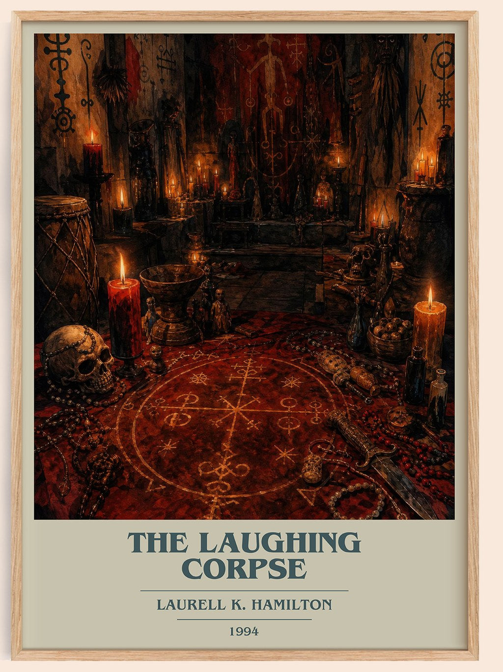 The Laughing Corpse book cover book poster by Laurell K. Hamilton – framed literary art print