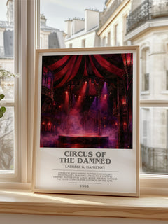 Circus of the Damned bookish poster colour and style options – Laurell K. Hamilton book art
