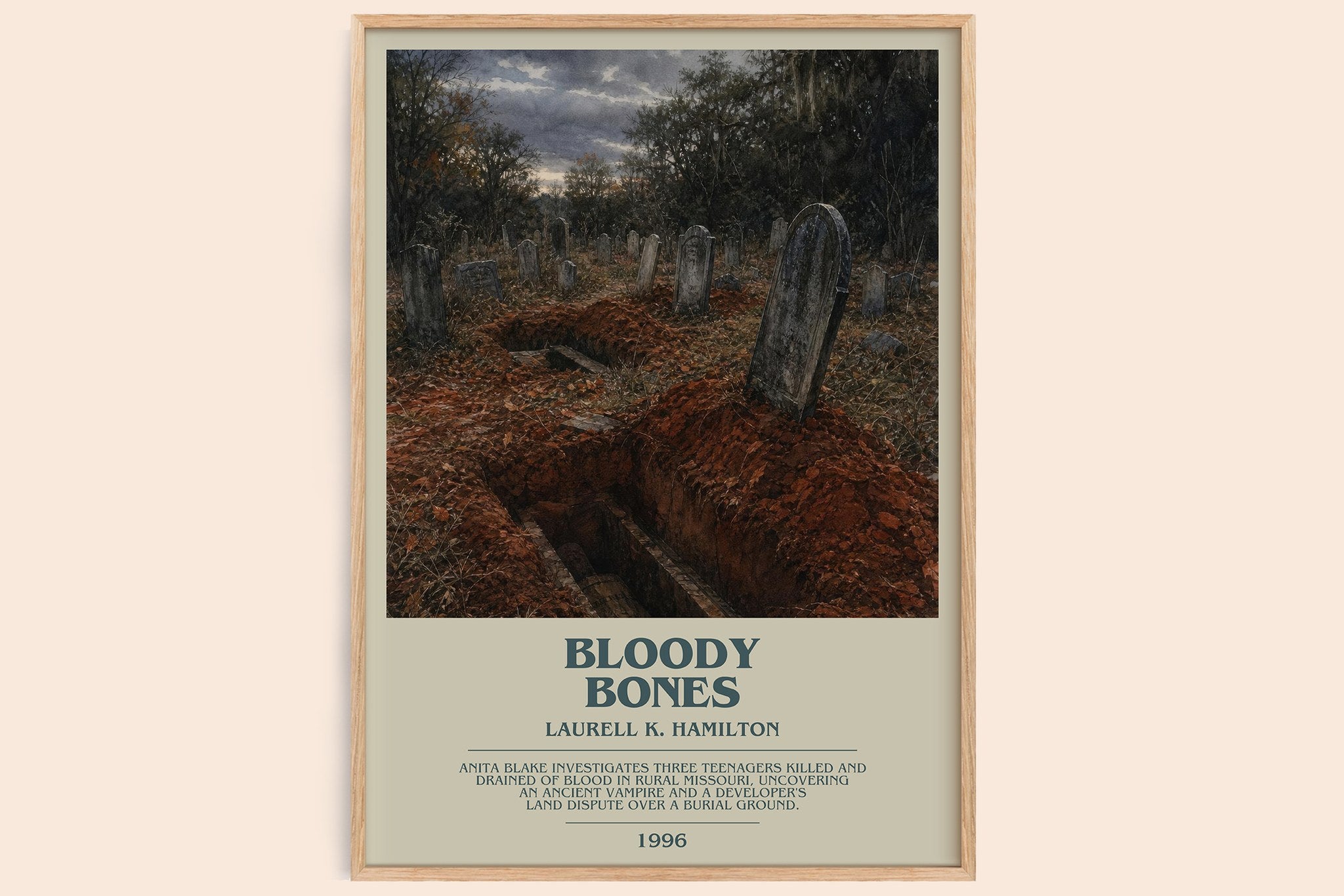 Bloody Bones Bookish Wall Art by Laurell K. Hamilton