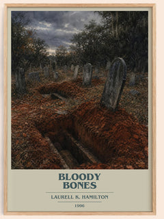 Bloody Bones book cover book poster by Laurell K. Hamilton – framed literary art print