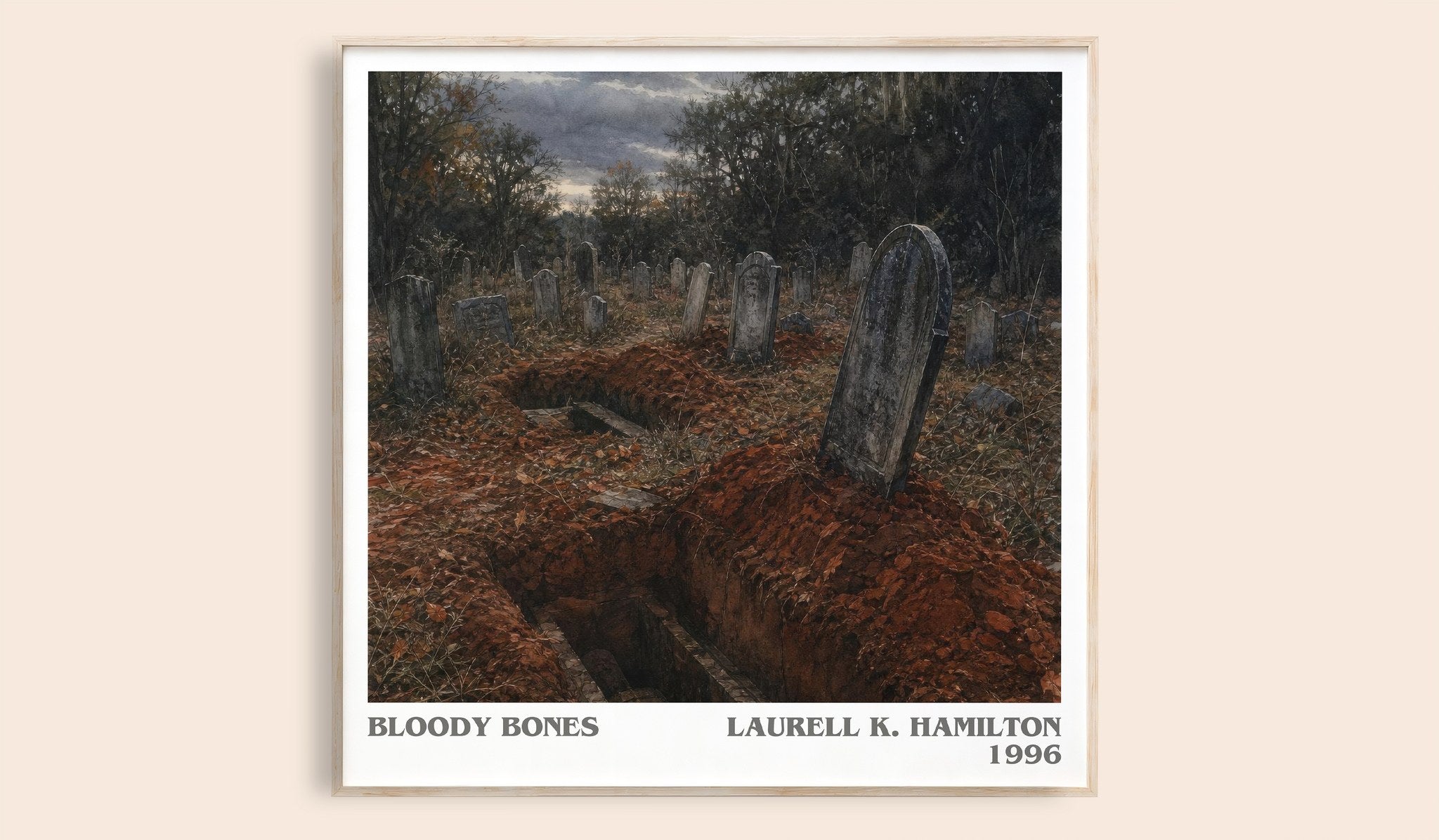 Bloody Bones Literary Art Print by Laurell K. Hamilton