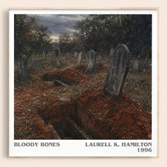 Bloody Bones literary book poster by Laurell K. Hamilton – framed literary art print