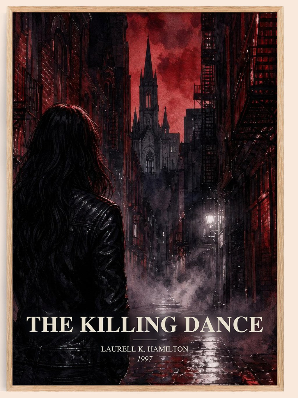 The Killing Dance watercolour book poster by Laurell K. Hamilton – framed literary art print