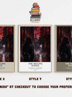 The Killing Dance book cover print in frame leaning in hallway – fantasy wall art