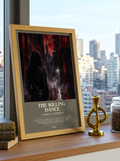 The Killing Dance bookish print framed by window – literary home decor
