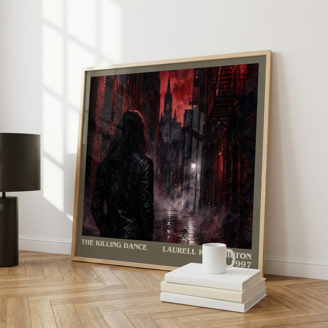 The Killing Dance literary print framed by window – literary home decor