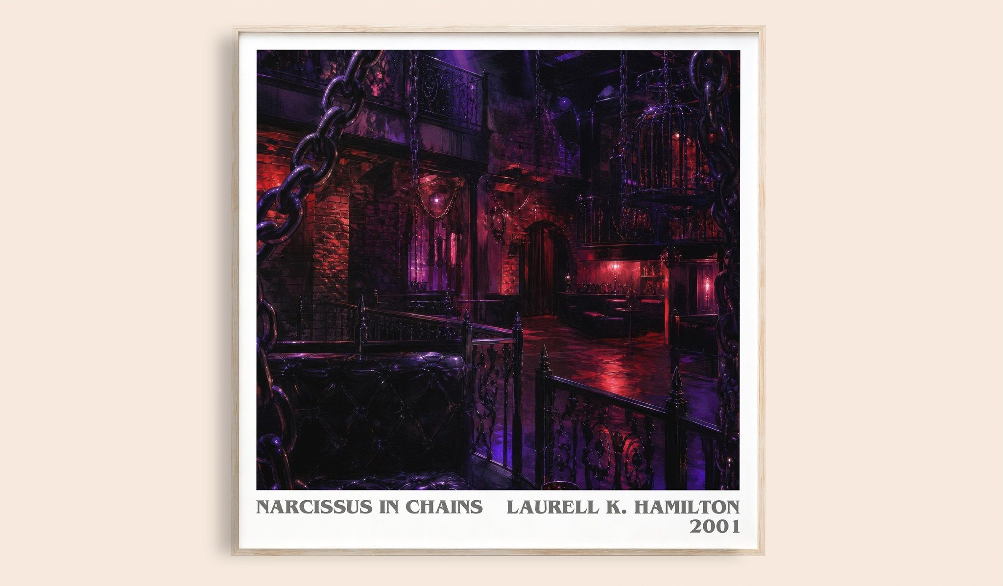 Narcissus in Chains Literary Art Print by Laurell K. Hamilton