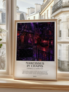 Narcissus in Chains bookish poster colour and style options – Laurell K. Hamilton book art