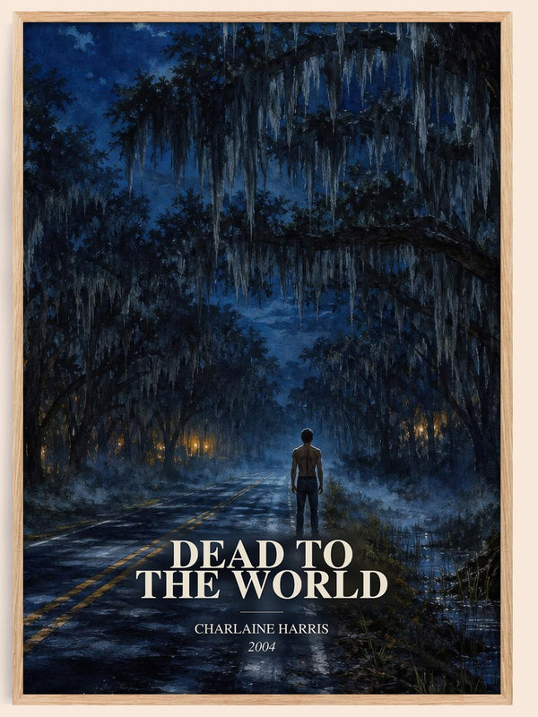 Dead to the World watercolour book poster by Charlaine Harris – framed literary art print