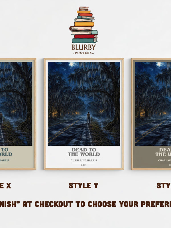 Dead to the World book cover print in frame leaning in hallway – romance wall art