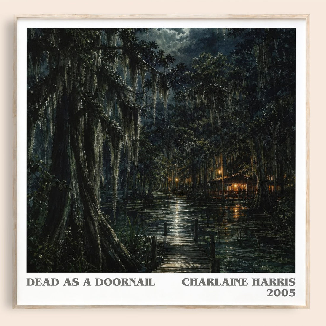 Dead as a Doornail literary book poster by Charlaine Harris – framed literary art print