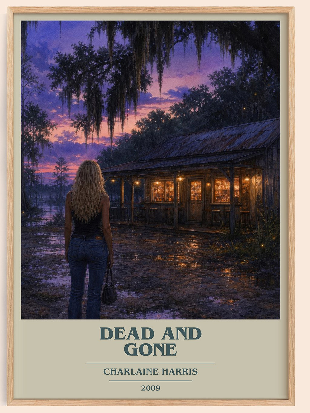 Dead and Gone book cover book poster by Charlaine Harris – framed literary art print