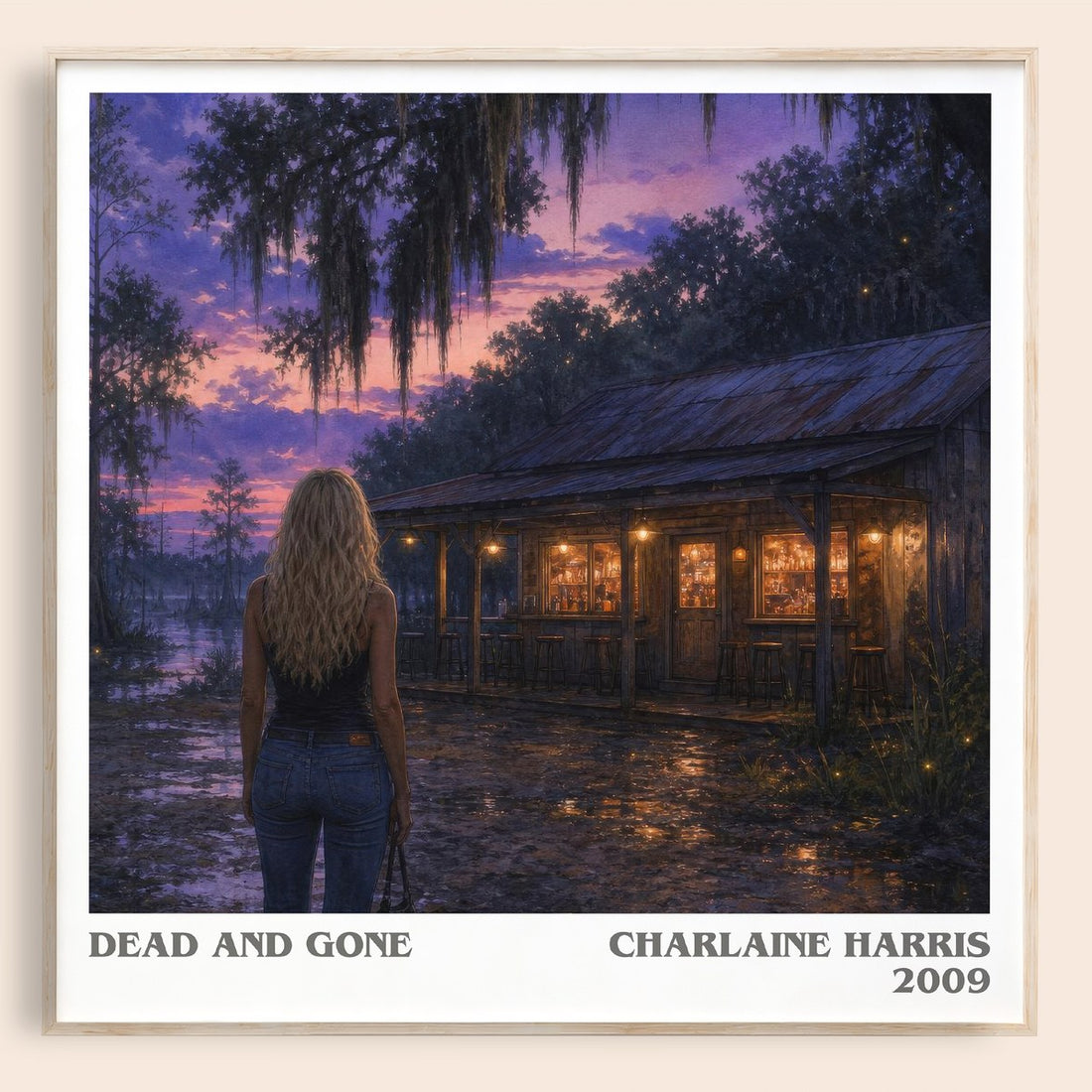 Dead and Gone literary book poster by Charlaine Harris – framed literary art print