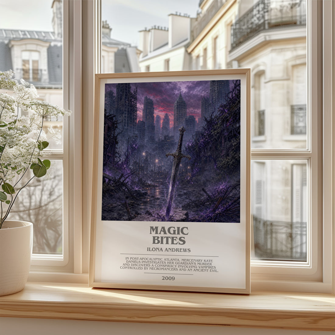 Magic Bites bookish poster colour and style options – Ilona Andrews book art
