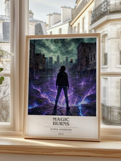 Magic Burns book cover poster colour and style options – Ilona Andrews book art