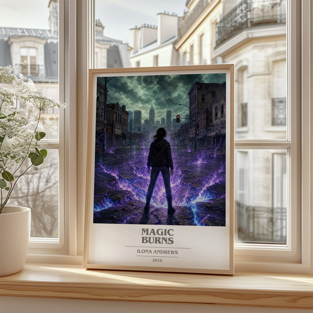 Magic Burns book cover poster colour and style options – Ilona Andrews book art