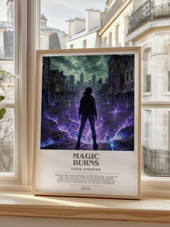 Magic Burns bookish poster colour and style options – Ilona Andrews book art