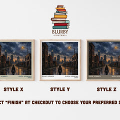 Magic Strikes literary print in frame leaning in hallway – fantasy wall art