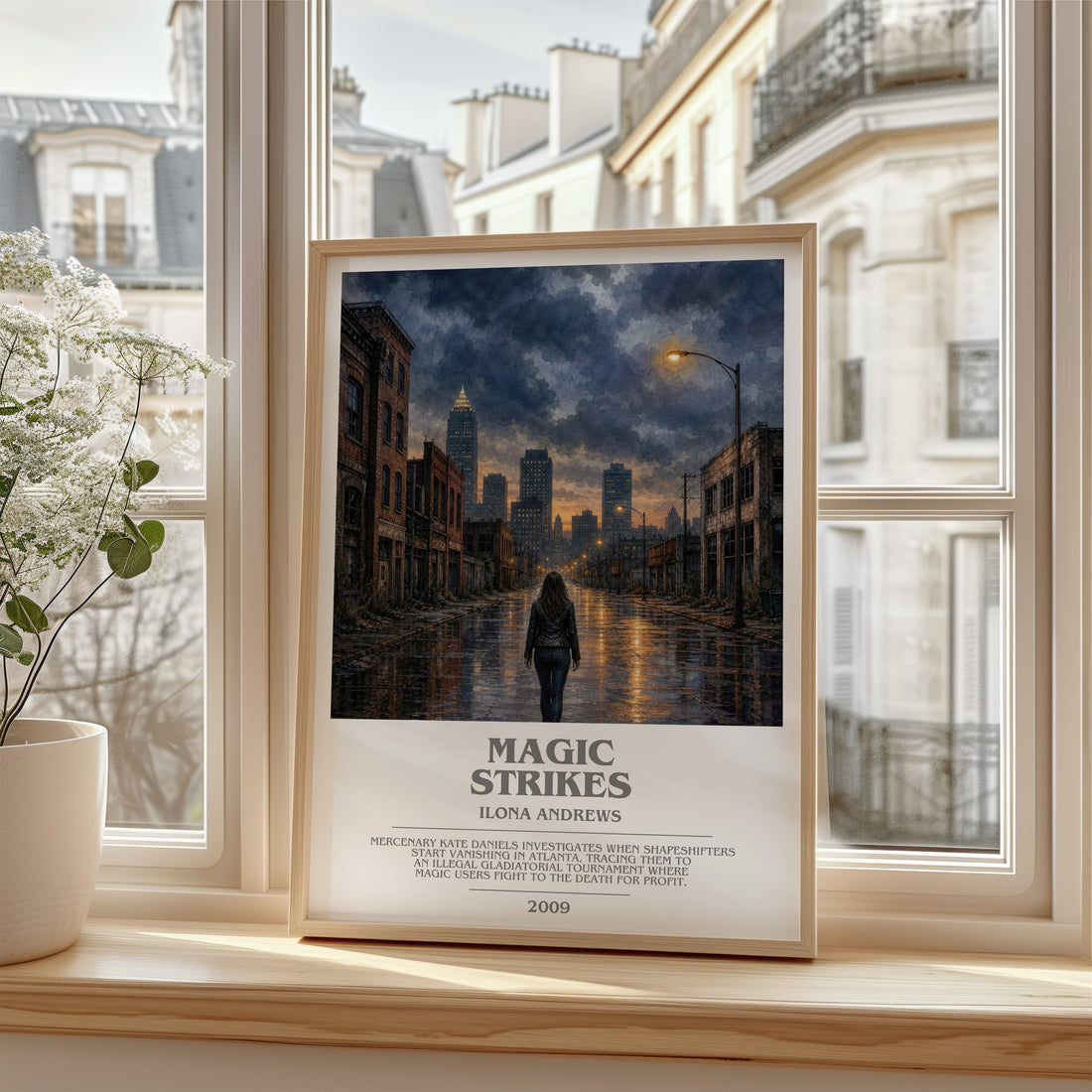 Magic Strikes bookish poster colour and style options – Ilona Andrews book art
