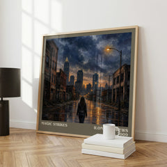 Magic Strikes literary print framed by window – literary home decor