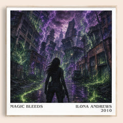 Magic Bleeds literary book poster by Ilona Andrews – framed literary art print