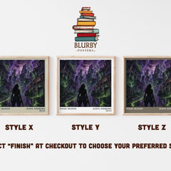 Magic Bleeds literary print in frame leaning in hallway – fantasy wall art