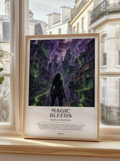 Magic Bleeds bookish poster colour and style options – Ilona Andrews book art