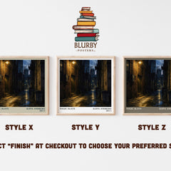 Magic Slays literary print in frame leaning in hallway – fantasy wall art