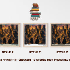Magic Binds literary print in frame leaning in hallway – fantasy wall art