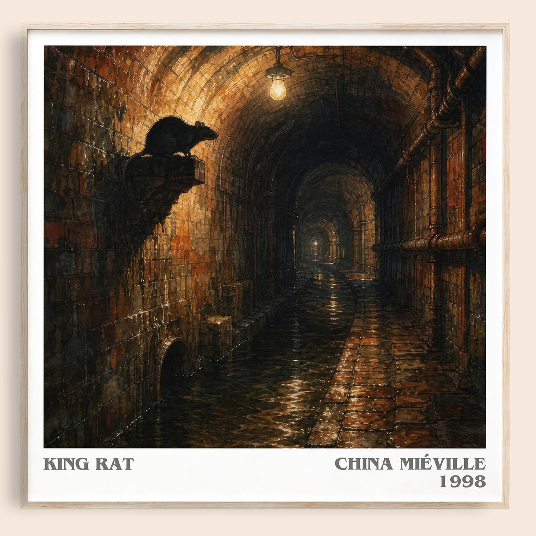 King Rat literary book poster by China Miéville – framed literary art print