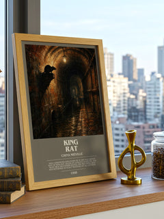 King Rat bookish print framed by window – literary home decor