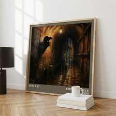 King Rat literary print framed by window – literary home decor
