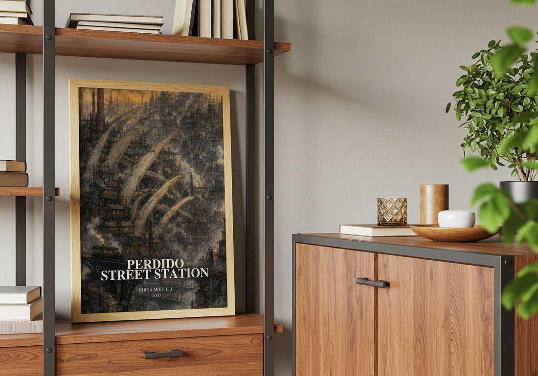 Perdido Street Station book watercolour illustration paper finish options – matte satin gloss