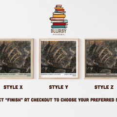 Perdido Street Station Literary Art Print by China Miéville – Style X, Y and Z square prints side by side – choose your finish