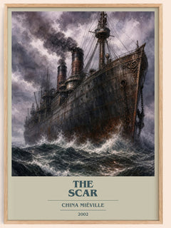 The Scar book cover book poster by China Miéville – framed literary art print