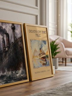 The Scar watercolour print framed by window – literary home decor