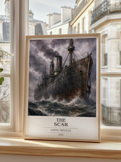The Scar book cover poster colour and style options – China Miéville book art