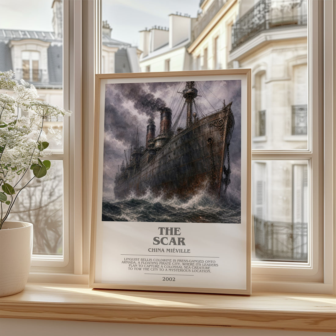 The Scar bookish poster colour and style options – China Miéville book art