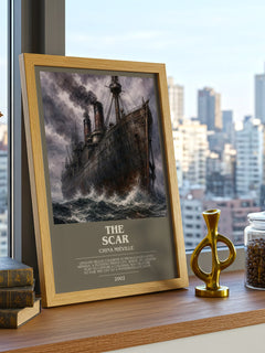 The Scar bookish print framed by window – literary home decor