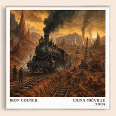 Iron Council literary book poster by China Miéville – framed literary art print