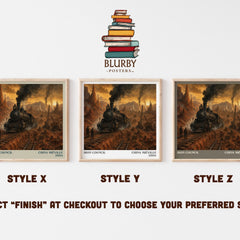 Iron Council literary print in frame leaning in hallway – fantasy wall art