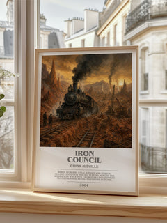 Iron Council bookish poster colour and style options – China Miéville book art