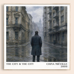 The City & the City literary book poster by China Miéville – framed literary art print