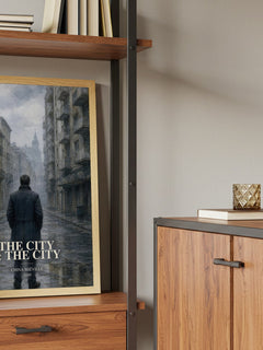 The City & the City book watercolour illustration paper finish options – matte satin gloss