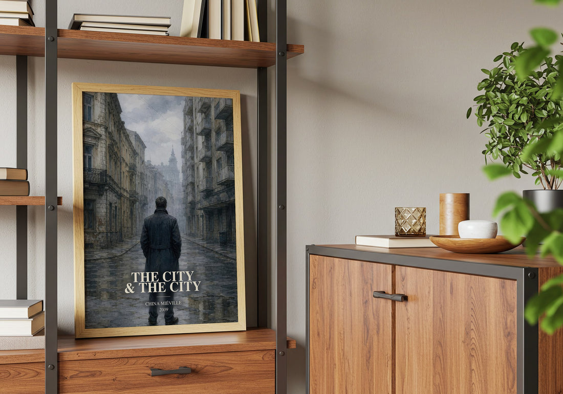 The City & the City book watercolour illustration paper finish options – matte satin gloss
