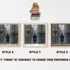 The City & the City literary print in frame leaning in hallway – mystery wall art