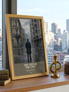 The City & the City book cover print framed by window – literary home decor